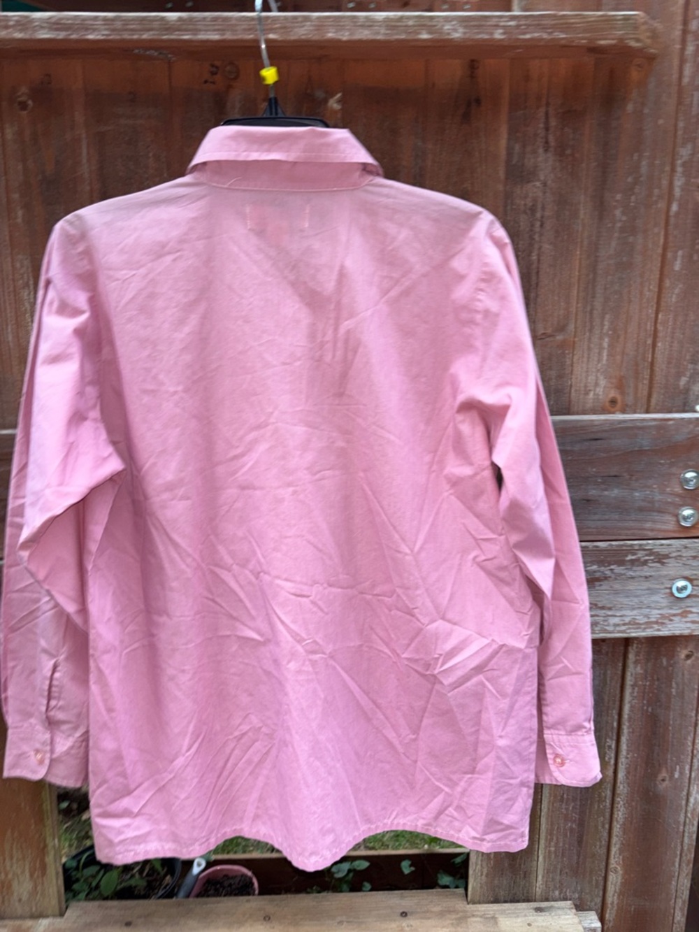 Women's Classic Button-Front Long-Sleeve Shirt in Light Pink - Picture 7 of 8